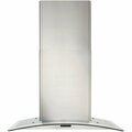 Almo Elite 30-inch Curved Glass Wall-Mount Chimney Range Hood with 400 CFM and Electronic Controls EW4630SS